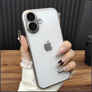 Frosted Clear Case with Metallic Silver Frame